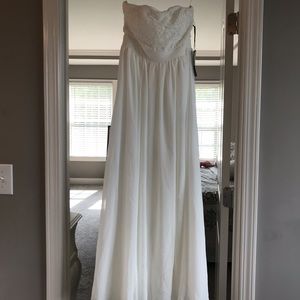 Lulus white strapless dress size small NWT